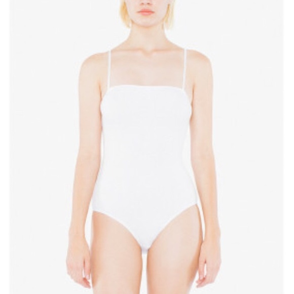 American apparel square 2x2 ribbed bodysuit sz S